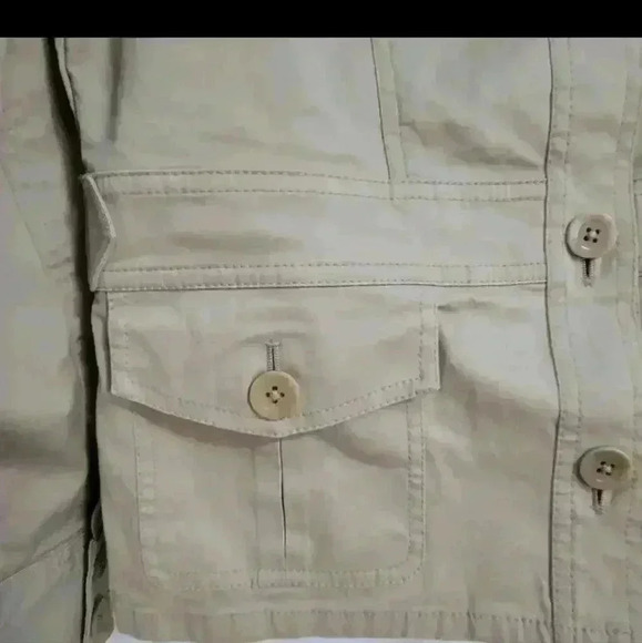 Jones New York Signature Womens Khaki Tactical Style Jacket Military Size Medium - Picture 5 of 15